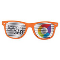 Orange Iconic Sunglasses w/ Pinhole Printed Lens